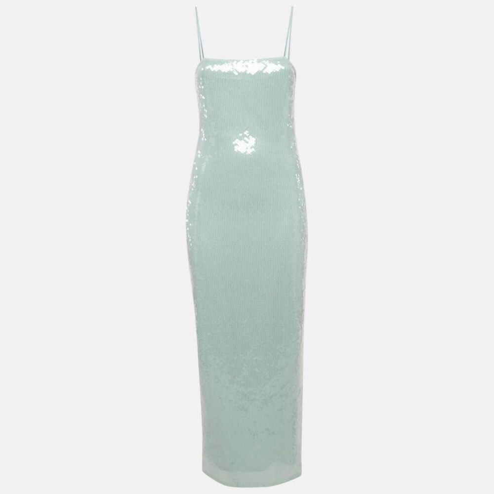 The Robe Blue Sequin Midi Slip Dress M